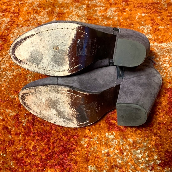 Rag & Bone Suede Tassle Double Zipper Booties Gray - Picture 5 of 10
